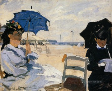  Beach Painting - The Beach at Trouville Claude Monet